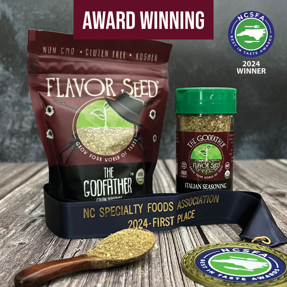 Italian herb seasoning with best in taste award winning gold medal