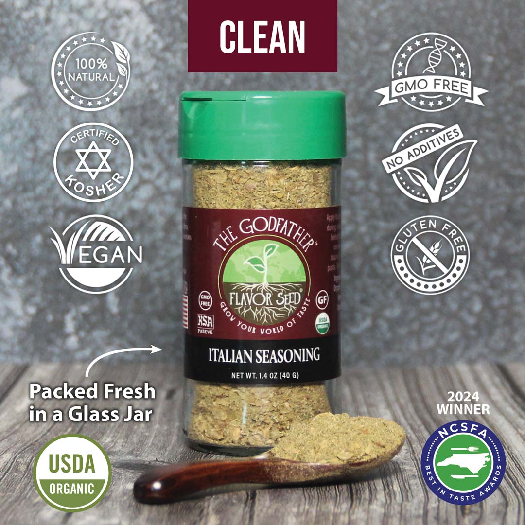 Organic pasta salad dry Italian dressing mix with clean ingredients