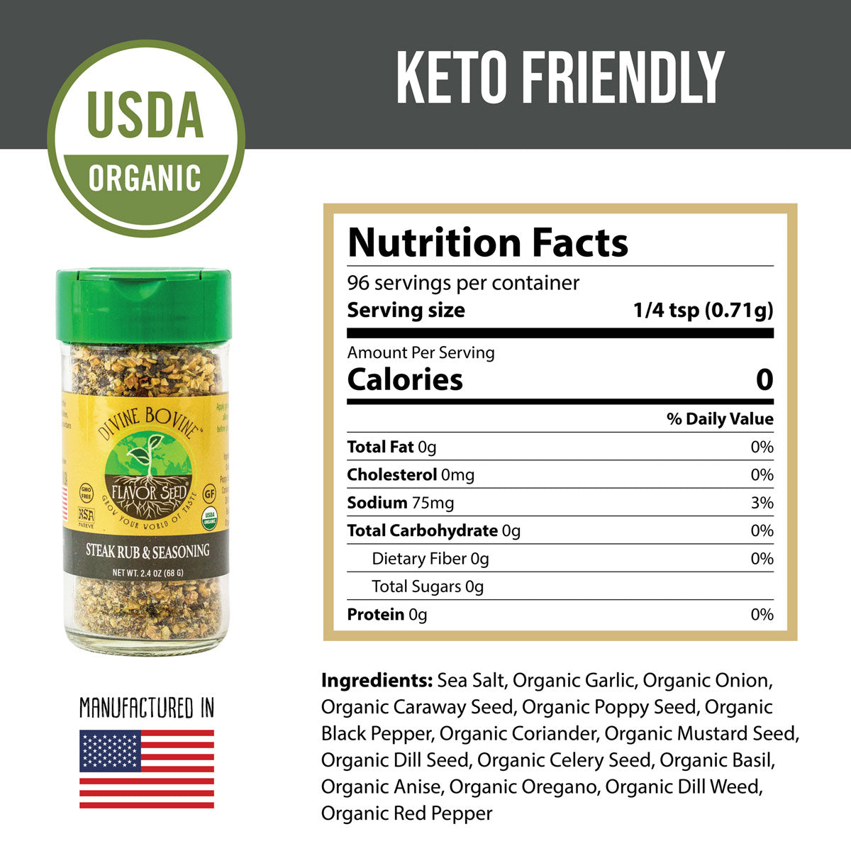 carne asada seasoning with clean nutritional profile, perfect for ketogenic diet and lifestyle