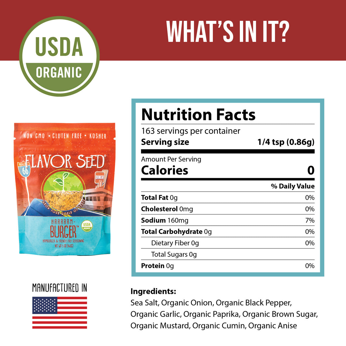 HAAAAAM-Burger – Organic Hamburger & French Fry Seasoning by Flavor Seed – USDA Organic, gluten free, no MSG (photo 5)