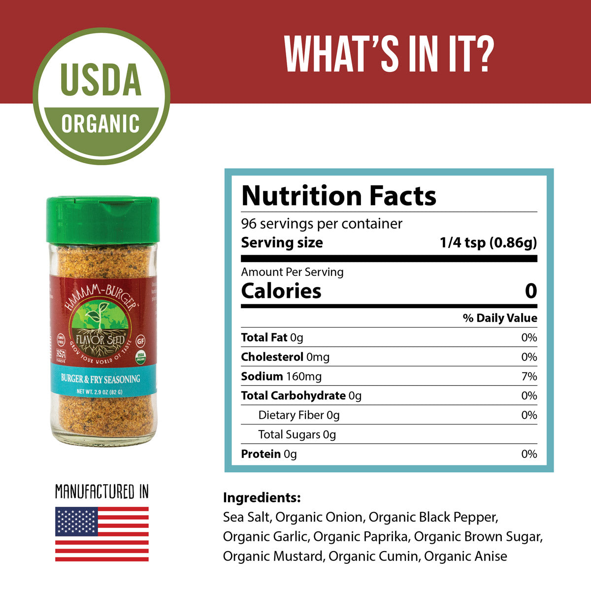 HAAAAAM-Burger – Organic Hamburger & French Fry Seasoning by Flavor Seed – USDA Organic, gluten free, no MSG (photo 10)