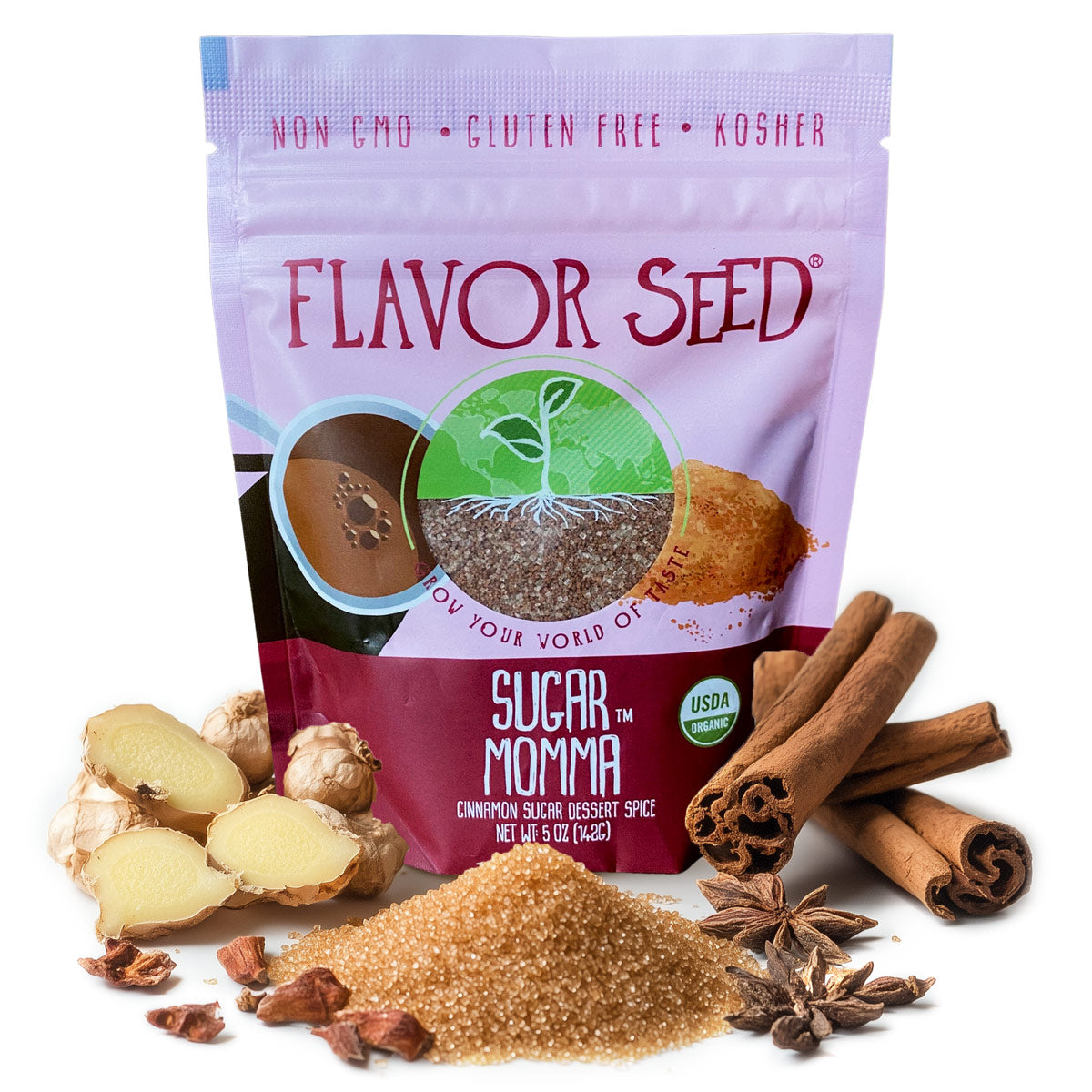 USDA Organic Cinnamon Sugar Seasoning Pouch