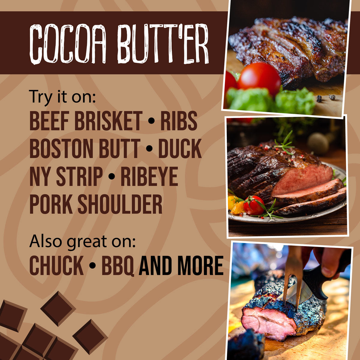 Cocoa Butt'Er – Organic Chocolate Coffee BBQ Rub by Flavor Seed – USDA Organic, gluten free, no MSG (photo 2)