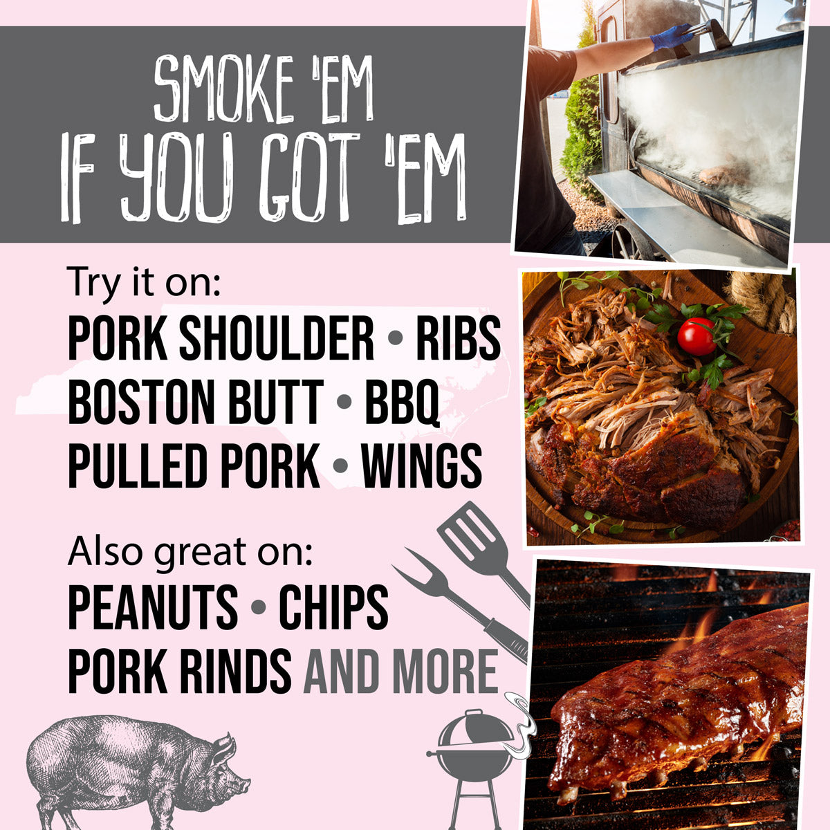 smoker spices for pork shoulder, ribs, boston butt, BBQ, pulled pork, wings, pork rinds and more