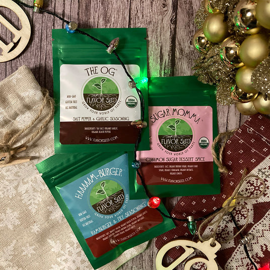 Organic spice blend sample packs for gifting, advent calendar and small appreciation gestures