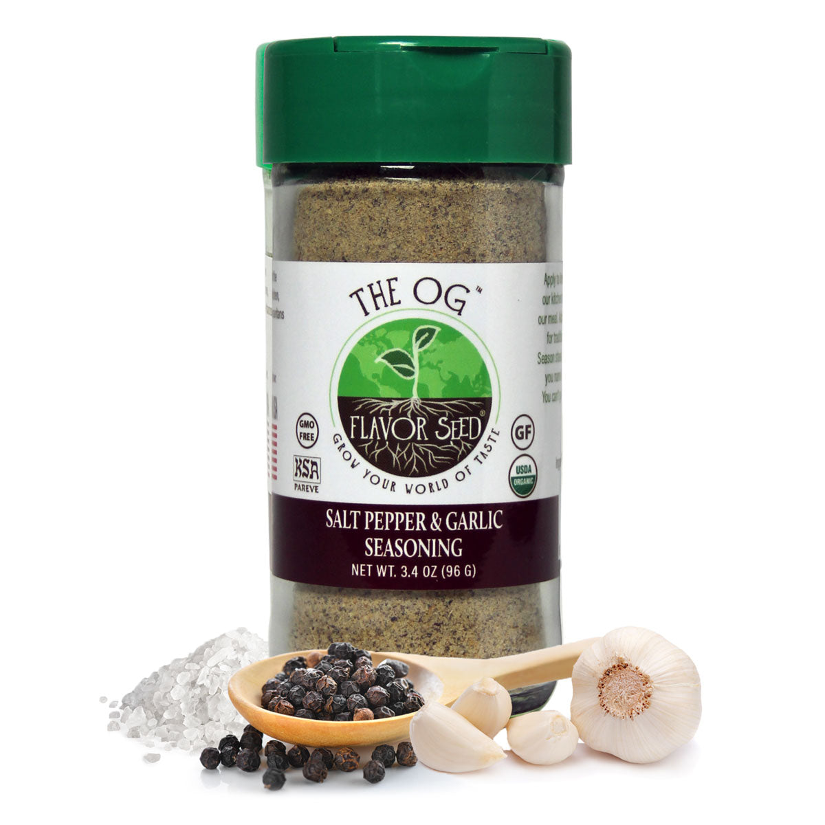 carnivore approved spg seasoning in 2oz glass jar shaker