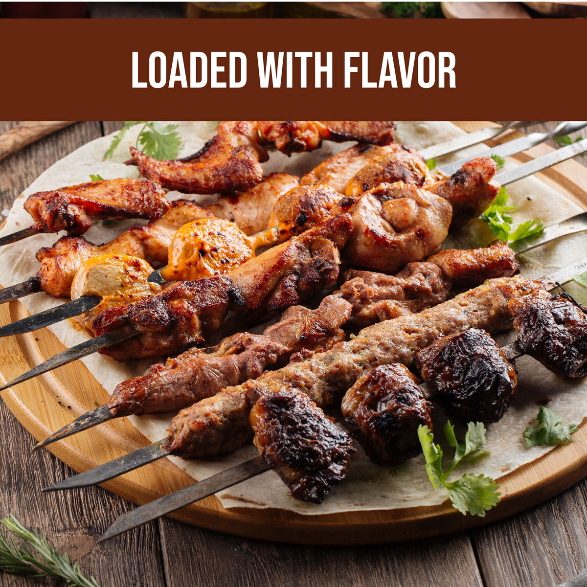 spg seasoning for grilling wings and kabob meat and vegetables