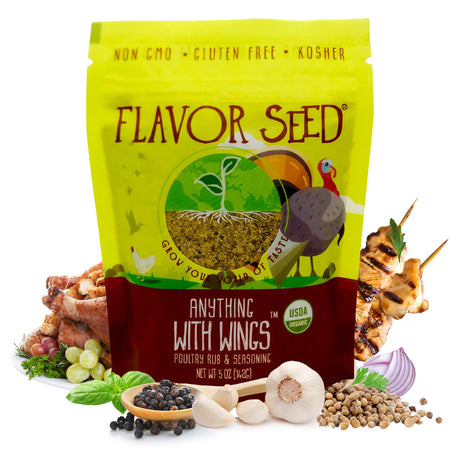 organic poultry seasoning 5oz resealable pouch with fresh ingredients