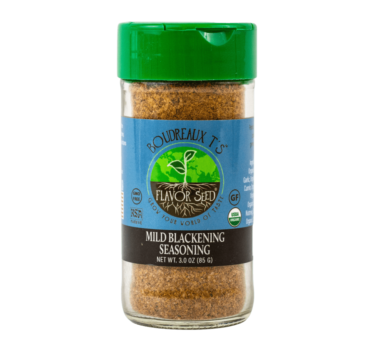 mild blackened salmon spice rub, gluten free and organic