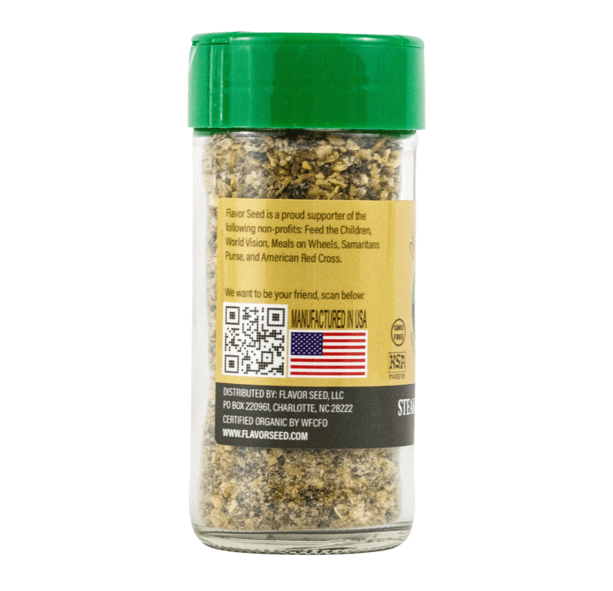 best meat seasoning made in north carolina usa, glass jar side view