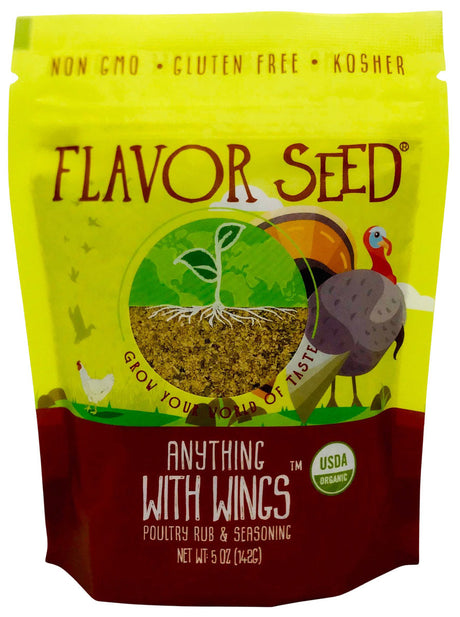 Flavor Seed Anything With Wings organic poultry rub and seasoning, 5 oz resealable pouch