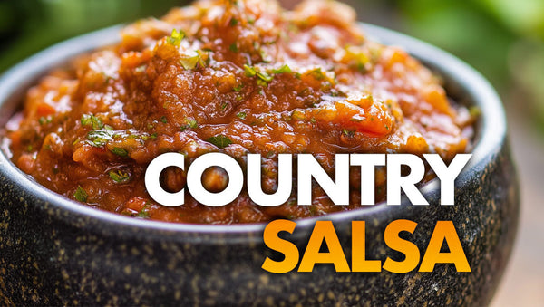 Fresh chunky country salsa with Rock Yo' Taco organic taco seasoning