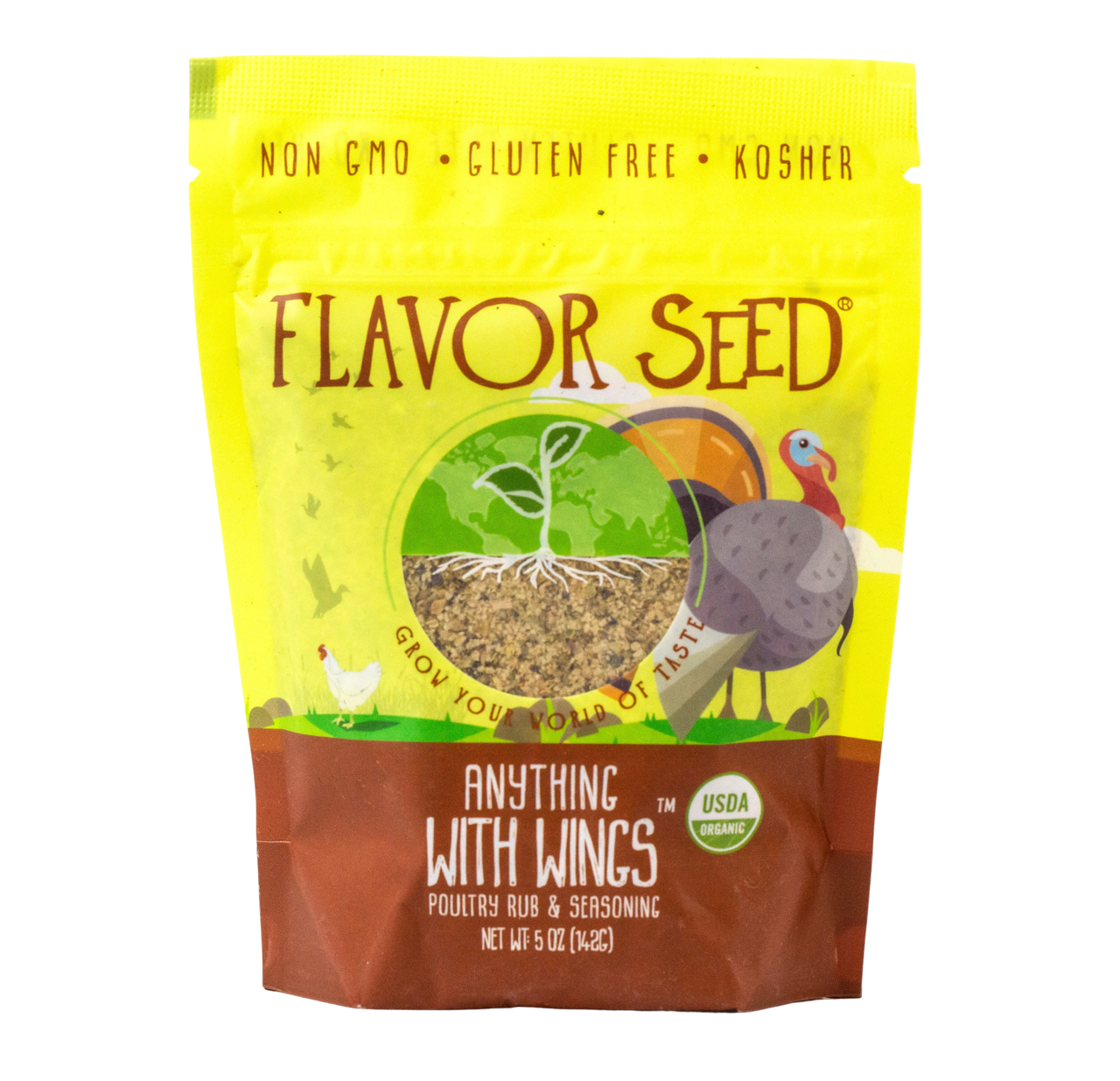 FLAVOR SEED - Anything With Wings Organic Poultry Rub, Dust and Seasoning - Flavor Seed