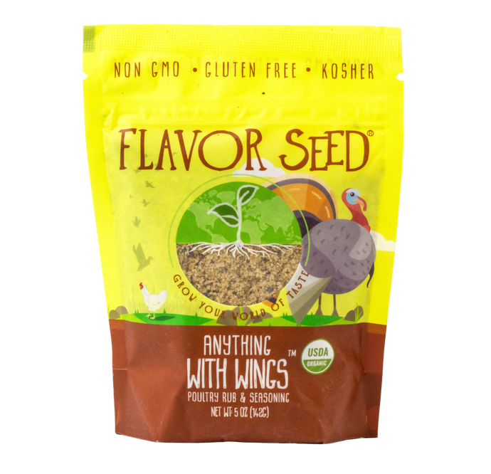 FLAVOR SEED - Anything With Wings Organic Poultry Rub, Dust and Seasoning - Flavor Seed