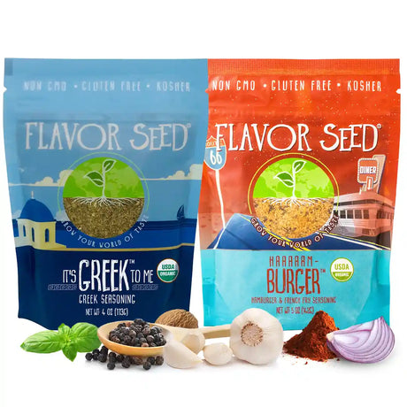 Organic Greek and Hamburger Seasoning for Grilling and Tailgating