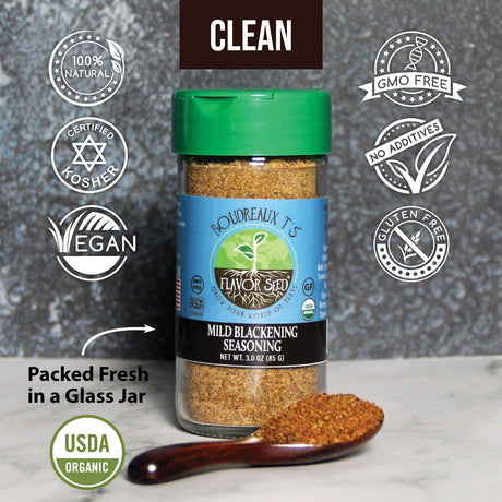 clean ingredient certified organic seasoning for blackened redfish