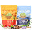 Organic taco and greek seasoning bags with fresh ingredients
