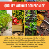 Side by side view of growing plants and spices in organic agriculture promoting USDA certification