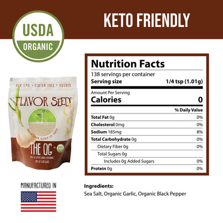 keto friendly organic spg seasoning made in USA