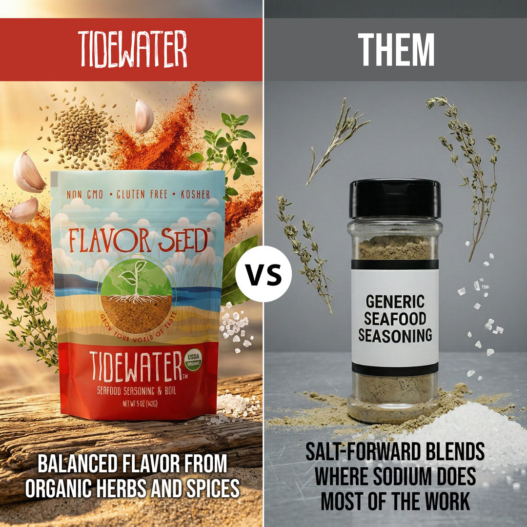 Us vs Them organic seafood seasoning comparison
