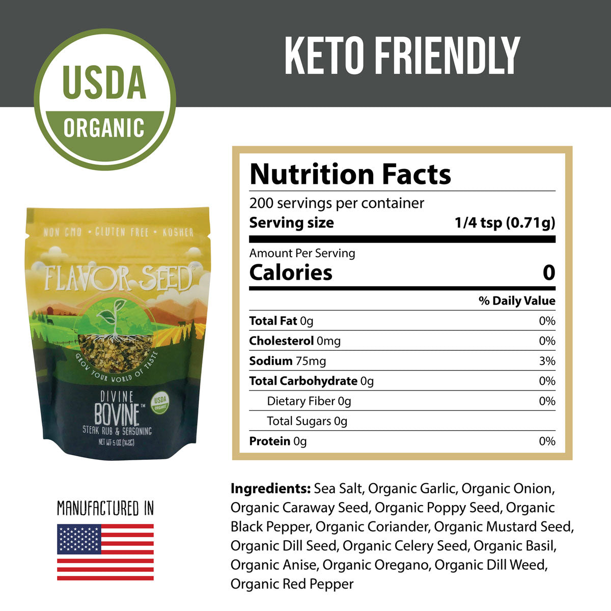 gluten free & keto friendly steakhouse seasoning for cooking and grilling with clean ingredients