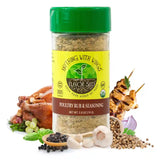 crock pot chicken thighs organic seasoning in glass jar