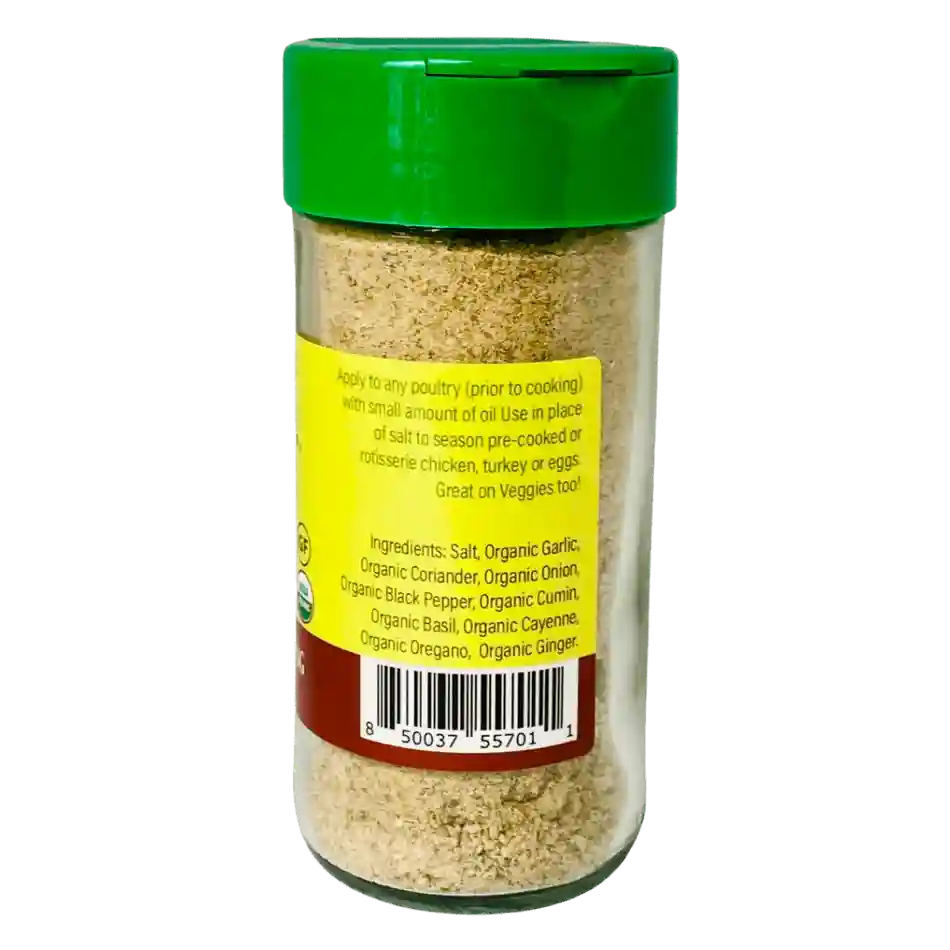 fried chicken seasoning with fresh herbs and spices in glass jar