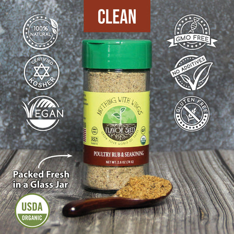 turkey seasoning with kosher sea salt in glass jar