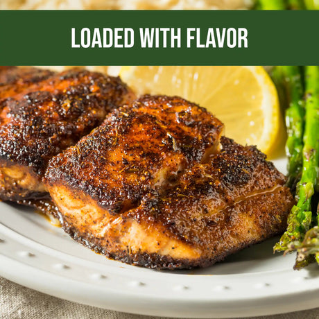 organic herb crusted grilled salmon filet with asparagus and lemon slices