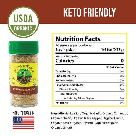 keto and carnivore friendly organic poultry seasoning