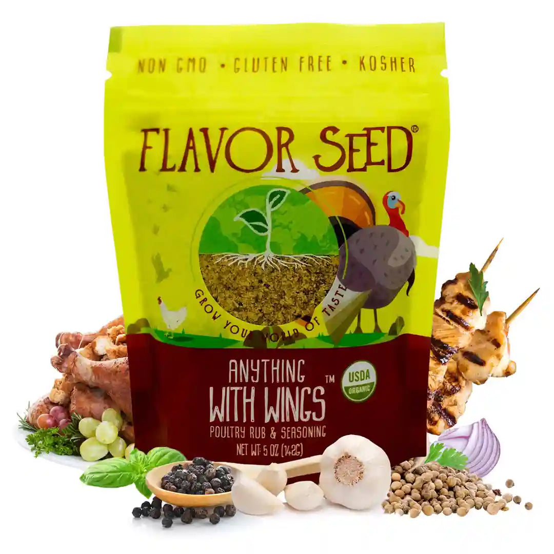 organic poultry seasoning 5oz resealable pouch with fresh ingredients
