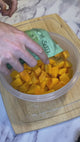 Zilch. Nada. None. organic salt-free seasoning tossed with cubed butternut squash