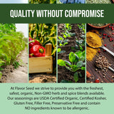quality without compromise at Flavor Seed's organic seasonings