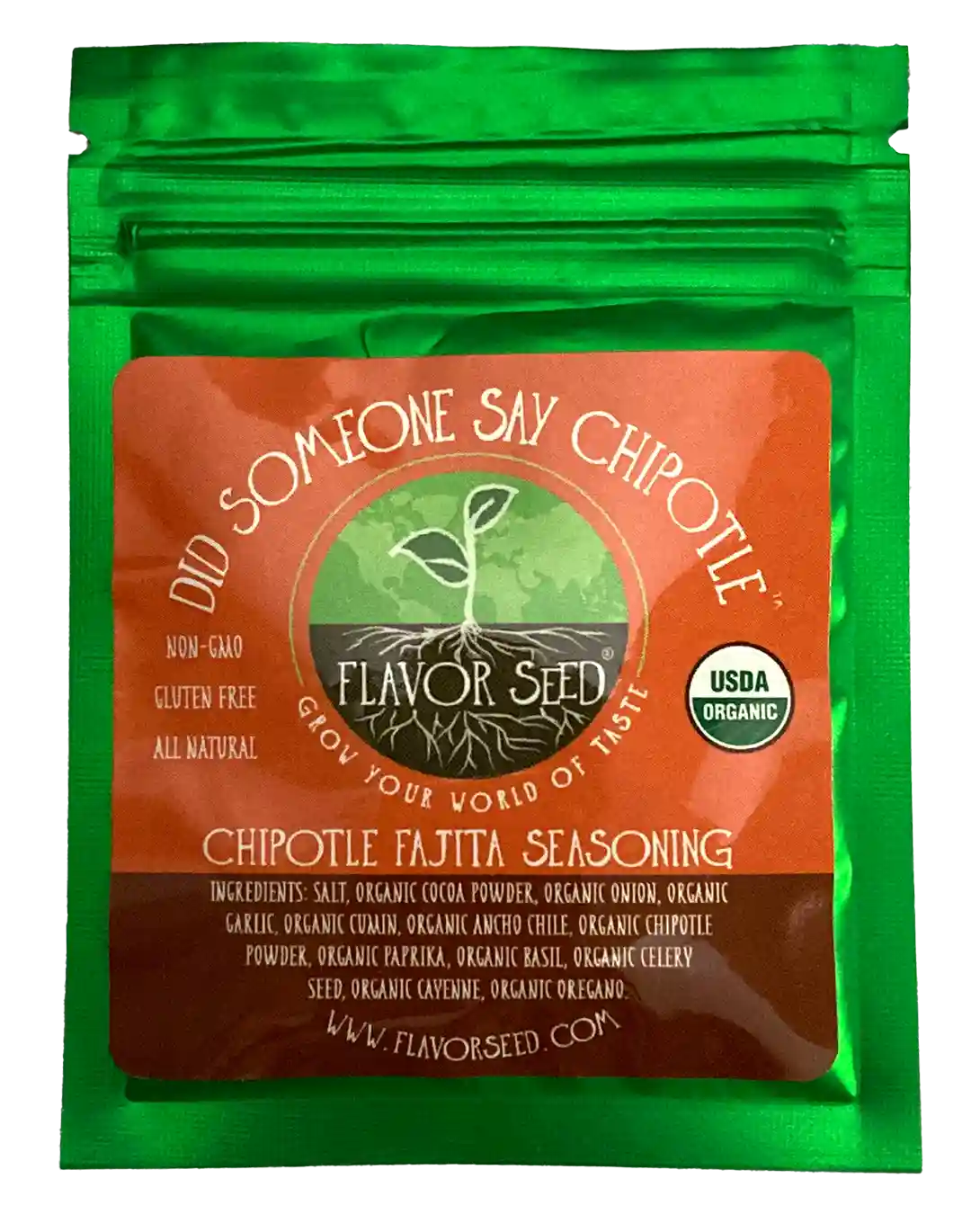 Did Someone Say Chipotle organic fajita seasoning sample pack
