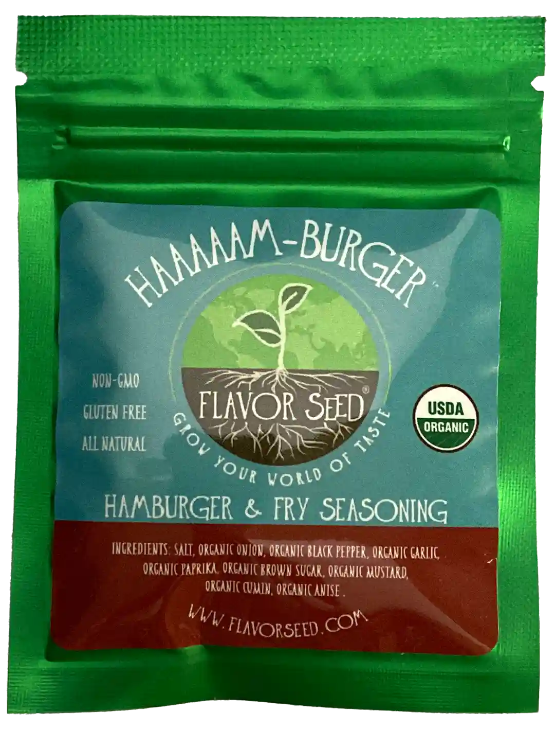 Haaaaam-Burger organic hamburger and fry seasoning sample pack