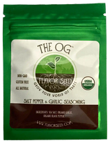 The OG organic salt pepper and garlic sesoning sample pack