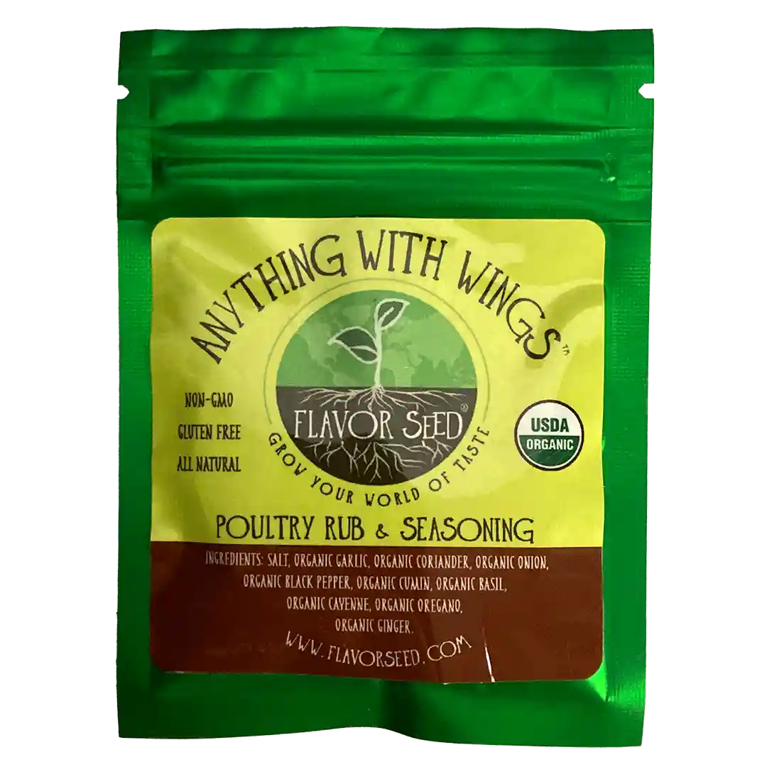 Anything With Wings organic poutlry rub and seasoning sample pack