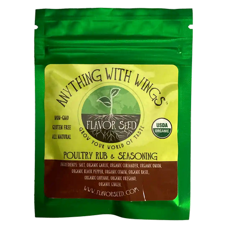 Anything With Wings organic poutlry rub and seasoning sample pack