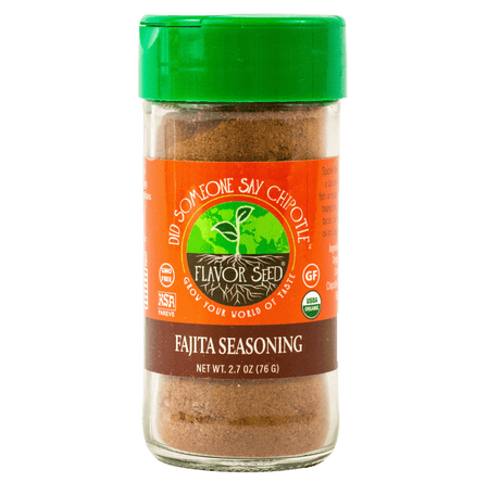 FLAVOR SEED - Did Someone Say Chipotle Organic Fajita and Taco Seasoning Mix | Makes 4-5 pounds taco meat per 2.7 oz. jar
