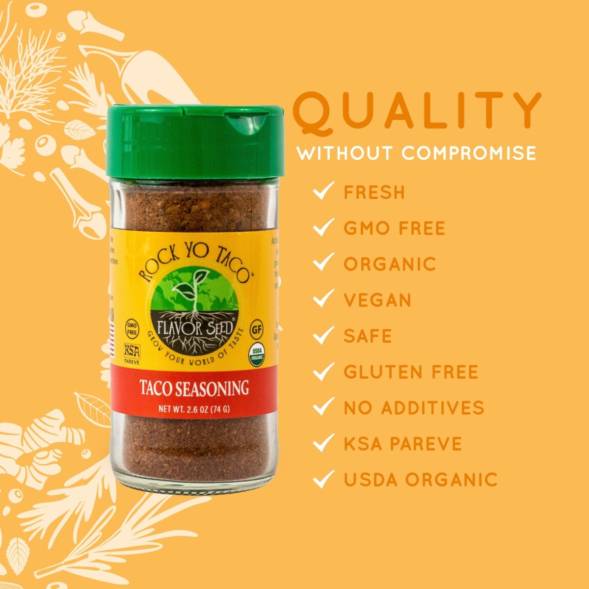 Organic Taco Seasoning Naturally Low Sodium All Natural No 