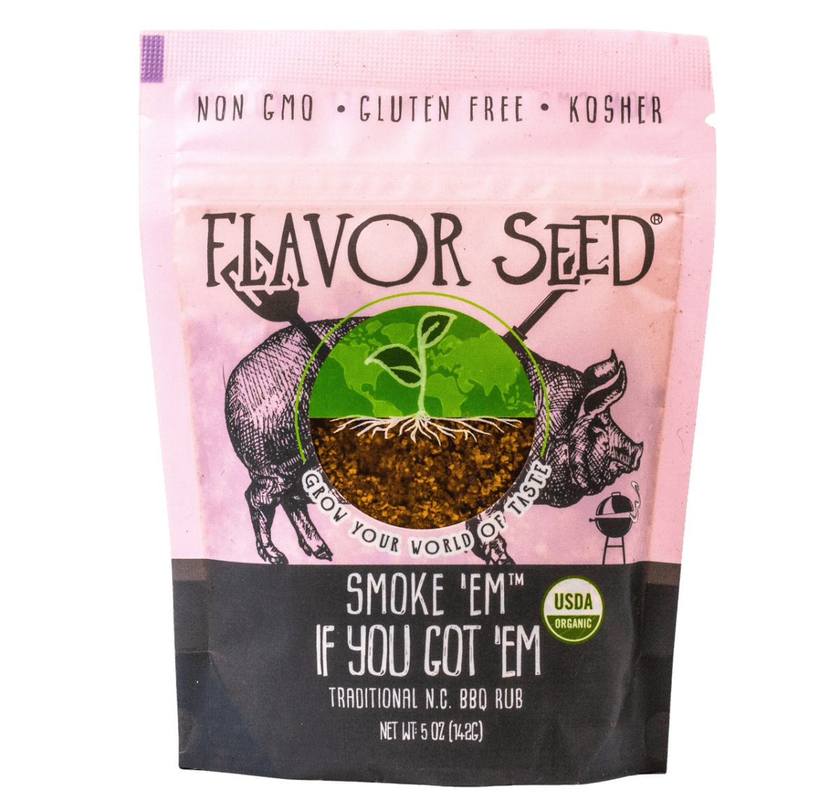 FLAVOR SEED - Smoke 'Em If You Got 'Em Organic Barbecue and Ribs Dry Rub - Flavor Seed