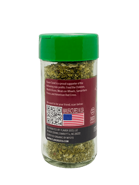 Flavor Seed The Godfather 2oz jar side view for healthy cooking made in USA