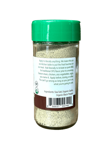 salt pepper garlic seasoning with clean organic ingredients
